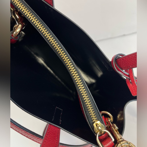 Marc Jacobs Cherry Red Handbag with Gold Details - Picture 10 of 11